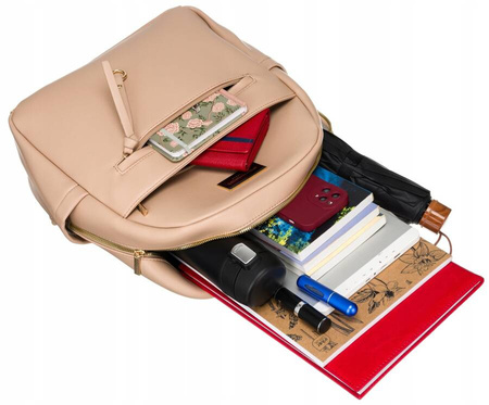 Städtischer, geräumiger Damen Rucksack aus Öko-Leder – Peterson