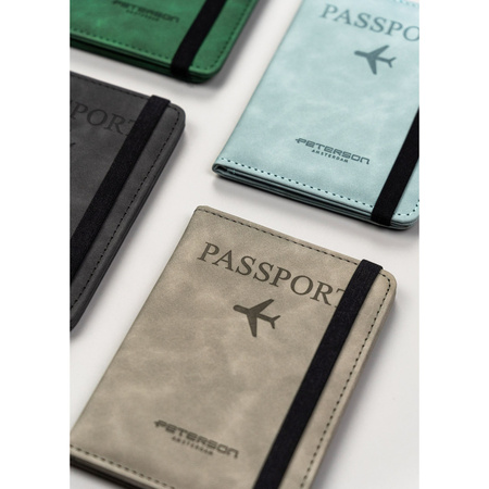 Graues Reisepassetui aus Öko-Leder – Peterson