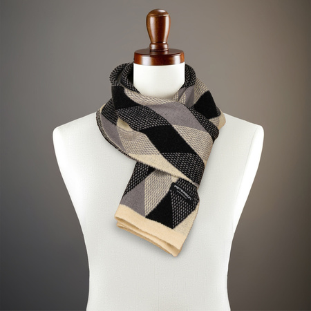 Warmer Herren Schal mit elegantem Rautenmuster – Peterson