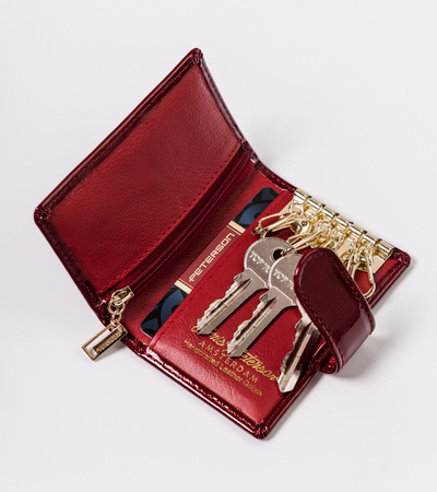 Lackiertes Schlüsseletui mit Kartenfächern – Peterson