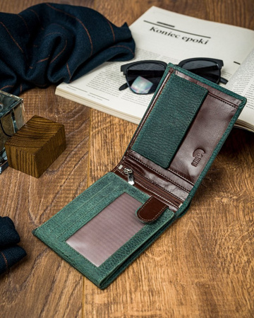 Bunte Herren Geldbörse aus Echtleder – Forever Young