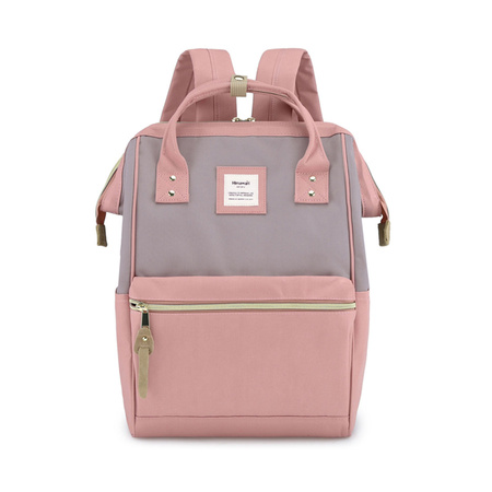 Rosa, stilvoller Laptop-Rucksack mit USB-Anschluss – Himawari
