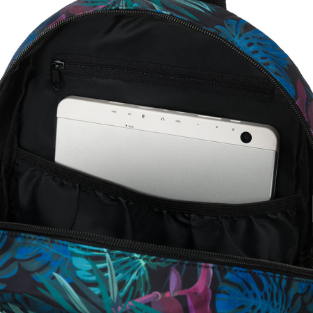 Mehrfarbiger Damen Rucksack aus Polyester mit schönem Blättermuster – Rovicky