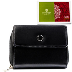 Damen Geldbörse in Schwarz mit RFID und Fach für Fahrzeugschein – Peterson