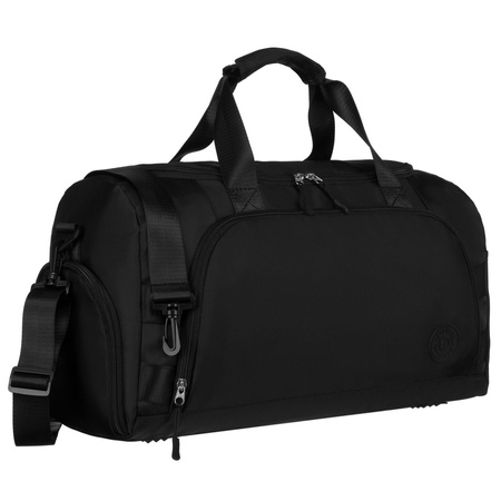 Schwarze Reisetasche mit Koffergurt – Peterson