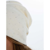 Weiße Damen Mütze mit Kristallen für den Winter – Peterson