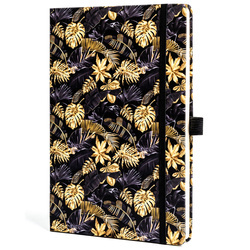 Schwarz-goldenes Notizbuch A5 im festen Einband – Peterson