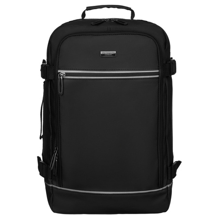 Reiserucksack in Schwarz mit praktischem Trolleygurt – Peterson