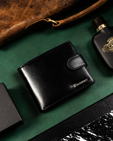 Geschenkset: Herren Geldbörse aus Leder und Schlüsselanhänger – Rovicky