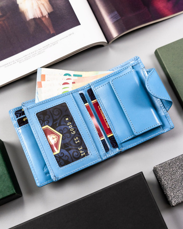 Damen Geldbörse aus Leder mit RFID-Schutz – Peterson