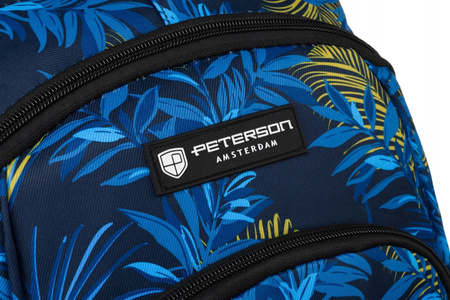 Geräumiger, zweifach unterteilter Rucksack aus Polyester in Dunkelblau – Peterson