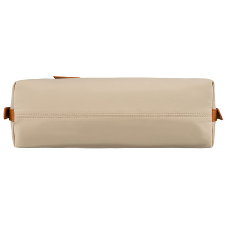 Beige Damen-Handtasche aus Polyester und Öko-Leder mit einer Außentasche – Peterson