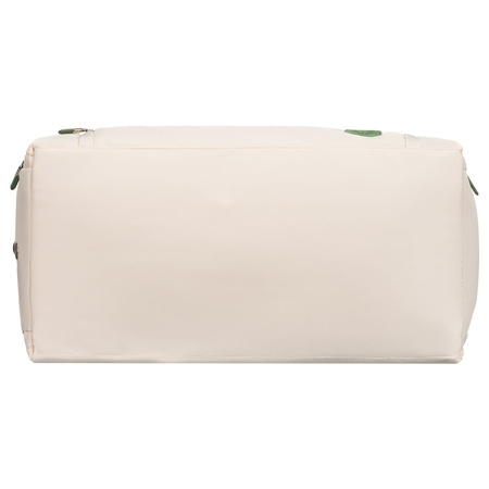 Wochenend-Reisetasche in Ecru und Grün, ausgestattet mit einem Koffergriff – Peterson