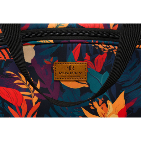 Mehrfarbige, leichte Reisetasche aus strapazierfähigem Polyester mit USB-Anschluss – Rovicky