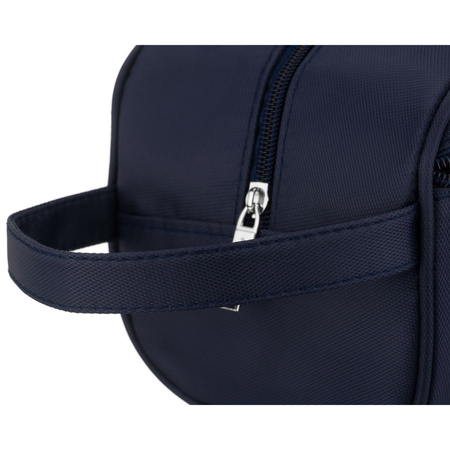 Peterson Dunkelblaue Kosmetiktasche aus Synthetikgewebe, ein Fach und mit Reißverschluss verschließbar