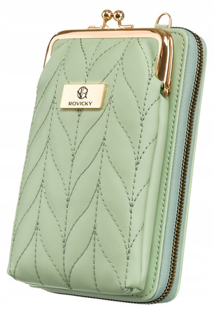 Mini Damen Handtasche in Grün mit abnehmbarem und verstellbarem Gurt – Rovicky