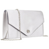 Silberne, kleine Damen-Clutch aus synthetischem Stoff - Rovicky