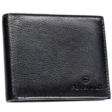 Klassische, schwarze Herren Geldbörse aus Leder – Peterson