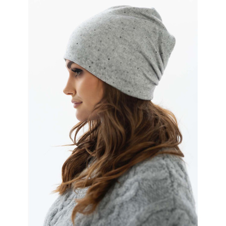 Graue Damen Beanie Mütze aus Strick – Peterson
