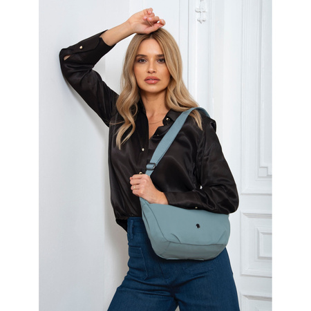 Blaue Damen Handtasche aus Polyester mit Reißverschlussfach – Peterson