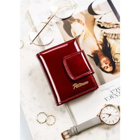 Damen Geldbörse rot aus Leder mit RFID Schutz – Peterson