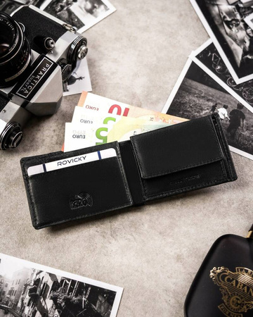 Kleine Herren Geldbörse aus Leder ohne Verschluss – Buffalo Wild