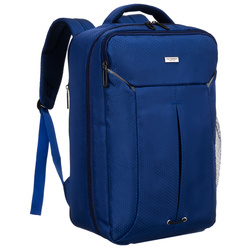 Dunkelblauer Rucksack aus Polyester mit atmungsaktiven Schultergurten ausgestattet – Peterson