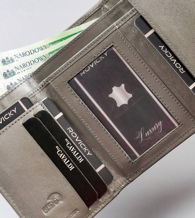 Damen Geldbörse aus echtem Leder mit Bügelverschluss – 4U Cavaldi