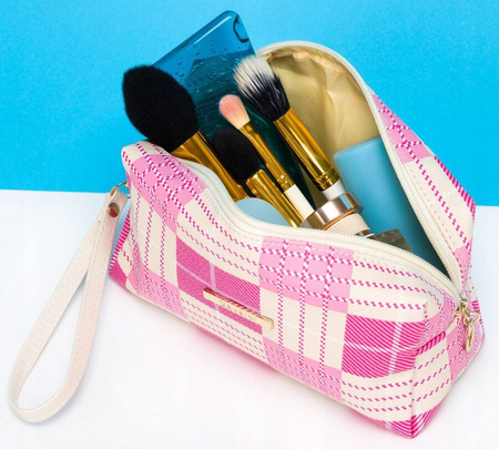 Reise-Kosmetiktasche für Damen im Karomuster – Rovicky