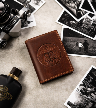 Große Herren Geldbörse aus Leder mit geprägtem Sternzeichen – Peterson