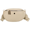 Beige, praktische Damen-Bauchtasche aus Kunstleder für den urbanen Alltag, einkammerig – Peterson