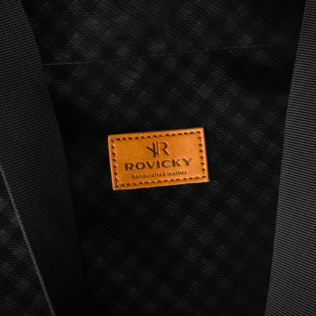 Große Damen-Handtasche in Schwarz mit Außenfach mit Reißverschluss - Rovicky