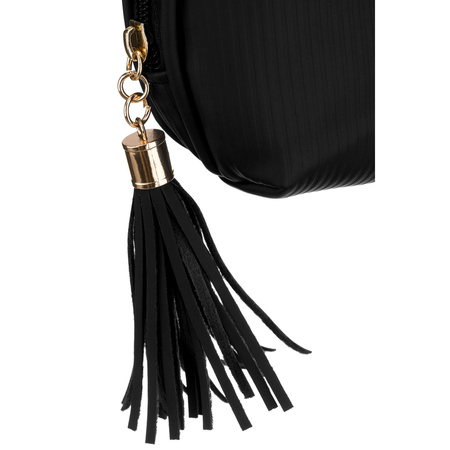 Schwarze Kosmetiktasche aus synthetischem Material mit Reißverschluss - Peterson