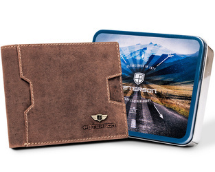 Herren Geldbörse aus Leder mit Kartenfach – Peterson