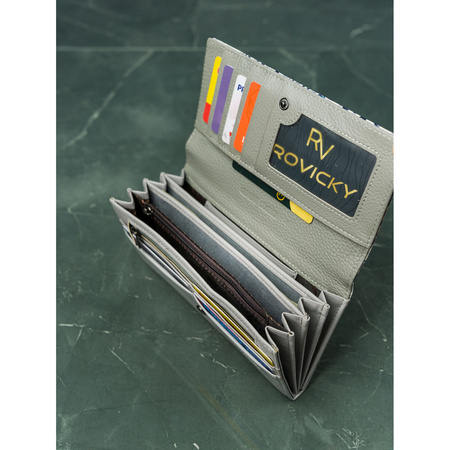 Große Damen Geldbörse Blumen rot aus Leder & Öko-Leder – 4U Cavaldi