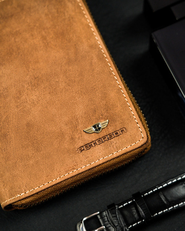 Elegante Herren Geldbörse aus Leder mit Reißverschluss – Peterson