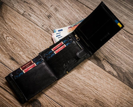 Herren Geldbörse im Querformat aus Echtleder – Peterson