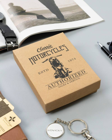 Große Herren Geldbörse aus Leder ohne Verschluss