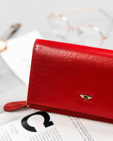 Klassische Damen Geldbörse aus Leder mit Druckknopf – Peterson