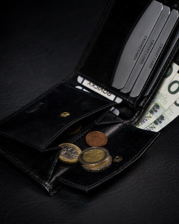 Herren Geldbörse aus Glattleder mit herausnehmbarem Kartenetui – Rovicky