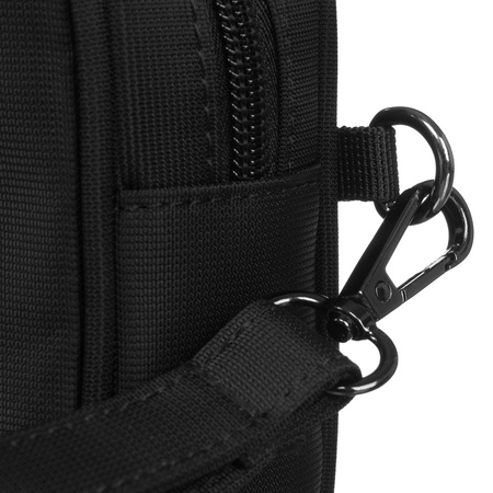 Elegante Herren Gürteltasche aus Polyester & Öko-Leder in Schwarz – Peterson