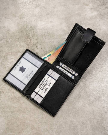 Geschenkset: Herren Geldbörse aus Leder und Schlüsselanhänger – Rovicky