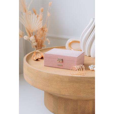 Rosa Schmuckschatulle mit Schlüssel und Schnappverschluss - Peterson