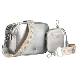 Damen Umhängetasche aus Öko-Leder mit abnehmbarer Geldbörse – Rovicky