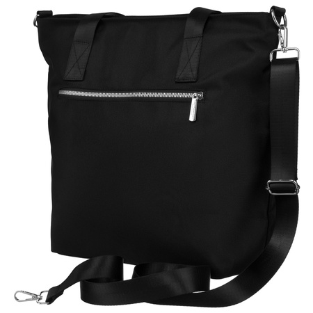 Shopper in Schwarz mit Außentaschen und abnehmbarem Gürtel - Peterson