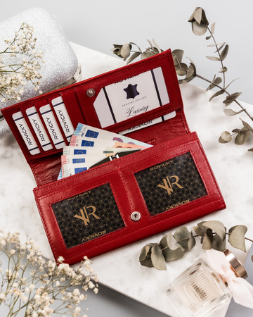 Große Damen Geldbörse aus Leder mit RFID Protect – Rovicky