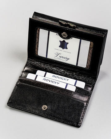 Damen Geldbörse aus Leder mit Bügelverschluss – Lorenti