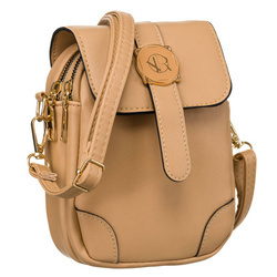 Mini Damen Handtasche aus braunem Öko-Leder mit abnehmbarem Riemen – Rovicky