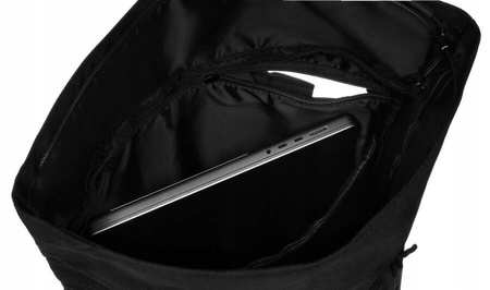 Schwarzer Sport-Rucksack im Rolltop-Stil mit verstellbaren Schultergurten – Peterson