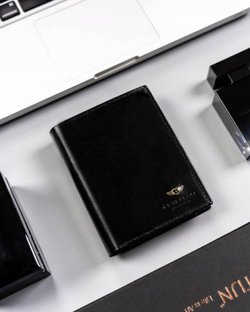 Elegante, große Herren Geldbörse aus echtem Leder – Peterson